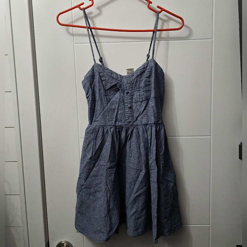 Mimi Chica Button Front Teenage Blue Dress Sz S